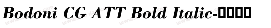 Bodoni CG ATT Bold Italic字体转换
